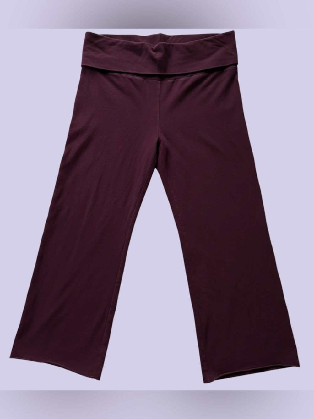 Skims Soft Lounge Fold Over Pants Cropped Bordeaux Pre Owned